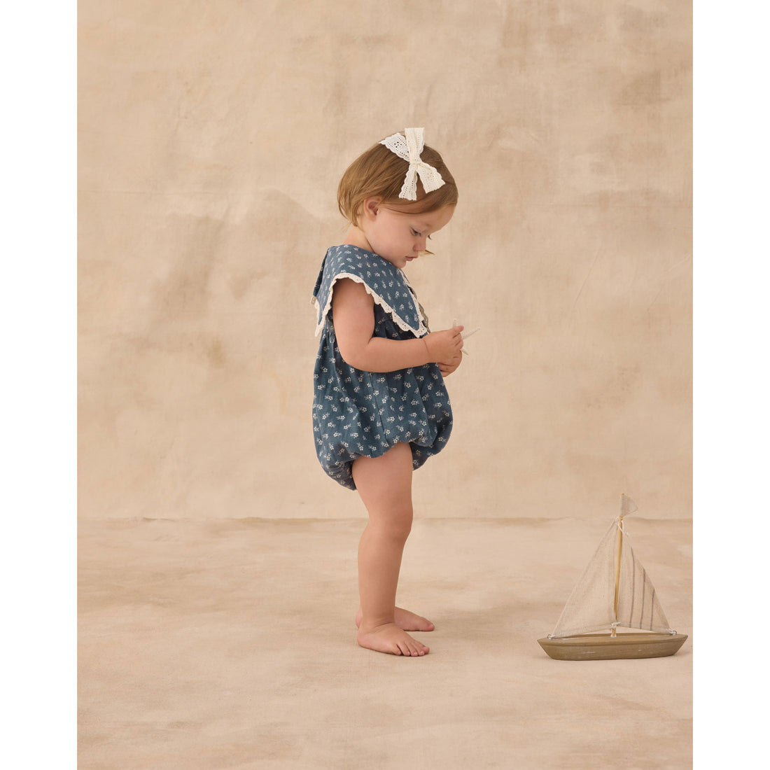 Rylee and Cru  Marine Ditsy Porter Romper