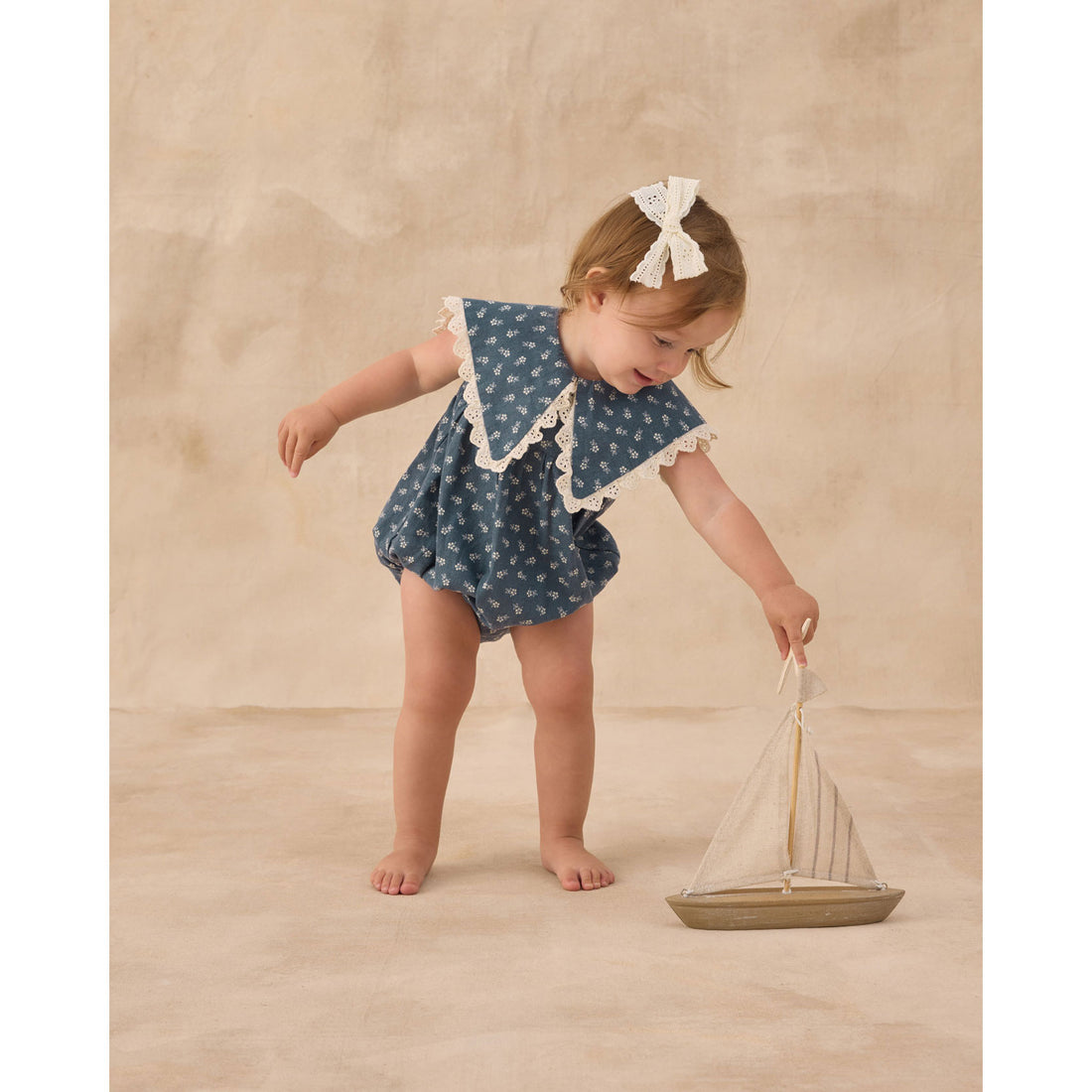 Rylee and Cru  Marine Ditsy Porter Romper
