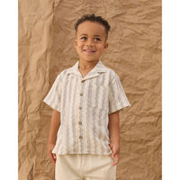 Rylee and Cru  Natural Wave Stripe Lapel Collar Shirt