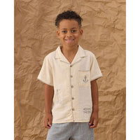 Rylee and Cru  Natural Sailor Lapel Collar Shirt