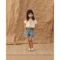 Rylee and Cru  Shell Flamingo Cropped Cinch Tee