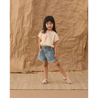 Rylee and Cru  Shell Flamingo Cropped Cinch Tee