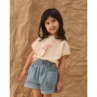 Rylee and Cru  Shell Flamingo Cropped Cinch Tee