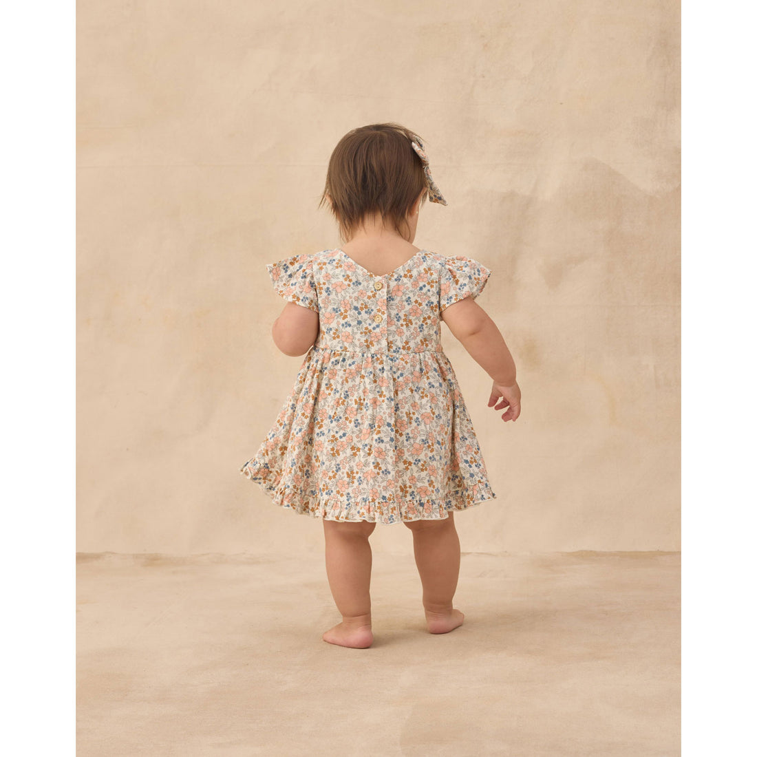 Rylee and Cru  Ivory Flower Field Lila Romper