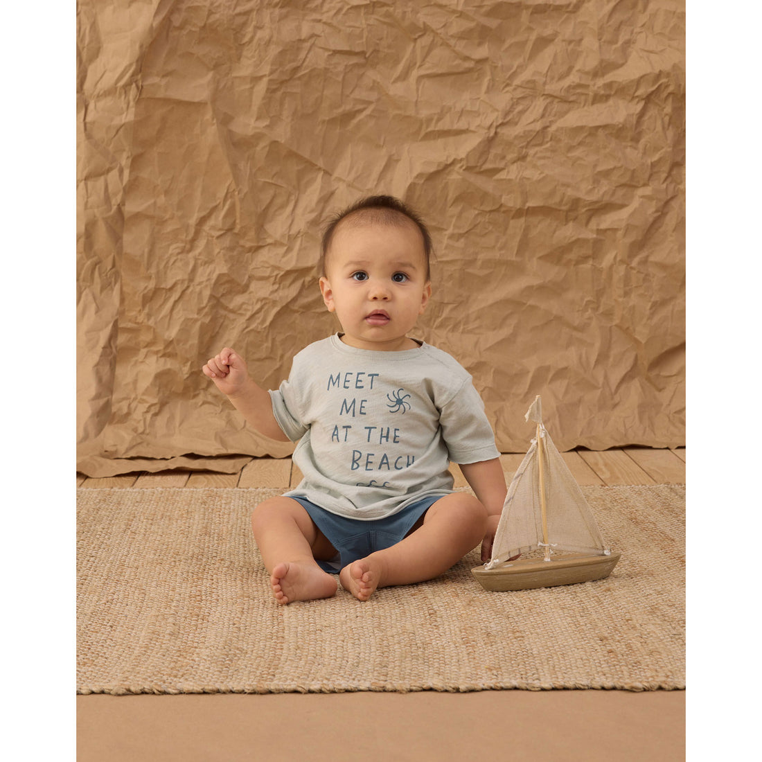 Rylee and Cru  Seafoam Meet Me At The Beach Raw Edge Tee