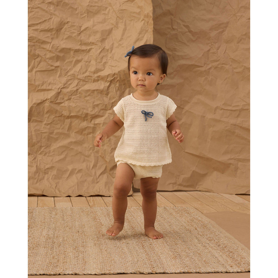 Rylee and Cru  Ivory Pointelle Lounge Set