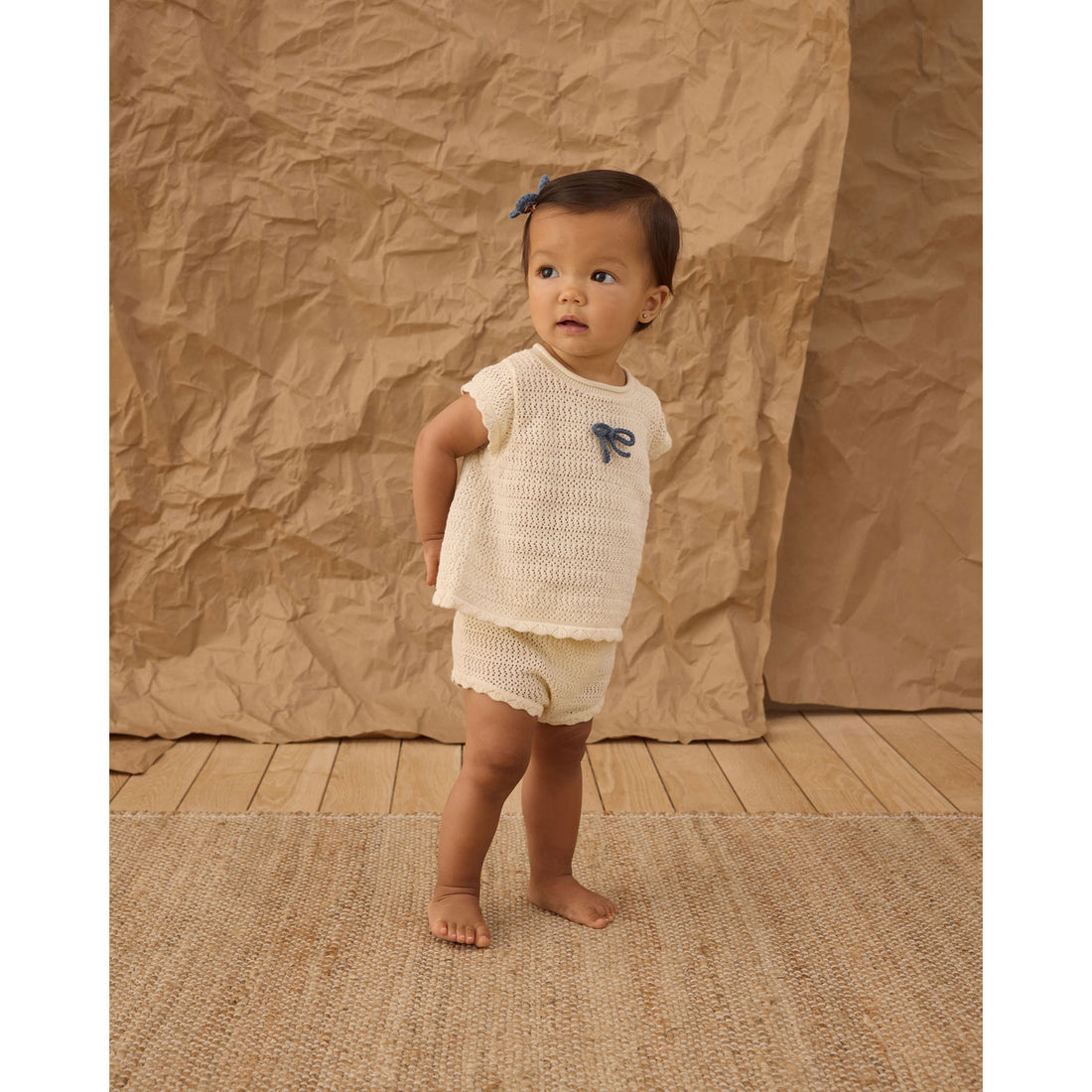 Rylee and Cru  Ivory Pointelle Lounge Set