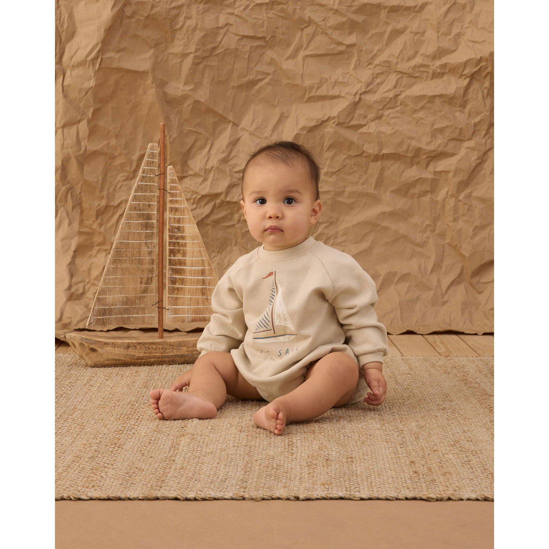 Rylee and Cru  Pebble Sail Crewneck Romper