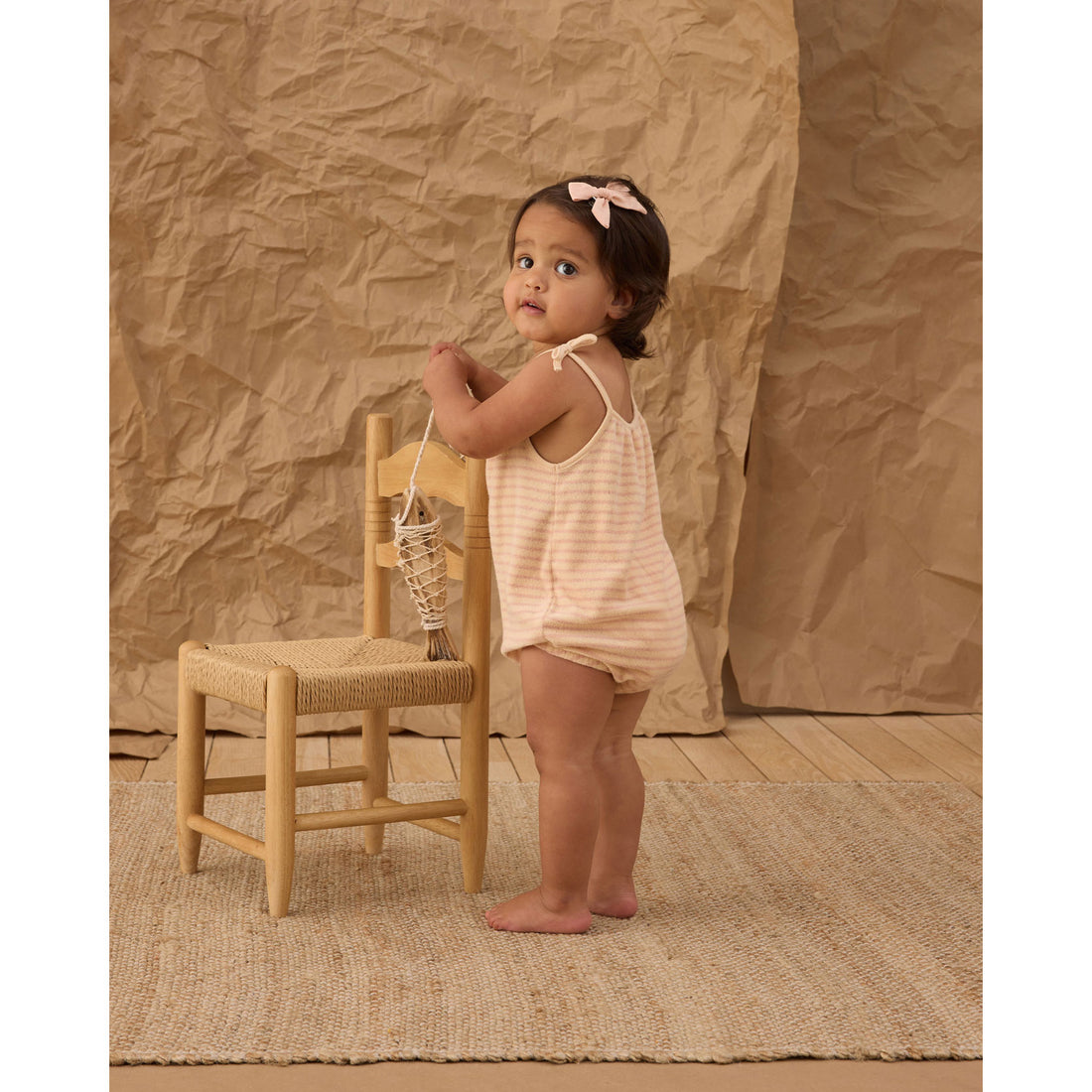 Rylee and Cru  Pink Stripe Nala Romper