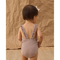 Rylee and Cru  Chocolate Houndstooth Positano One-Piece