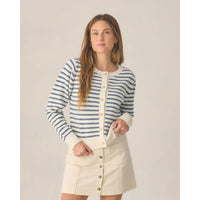Rylee and Cru   Maritime Stripe Women's Classic Cardigan
