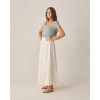 Rylee and Cru  Ivory Rose Women Maxi Skirt