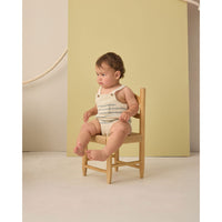 Rylee and Cru  Sea Green Stripe Ashton Knit Romper