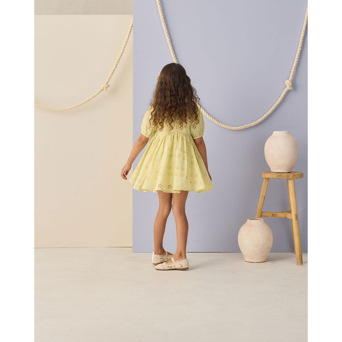 Rylee and Cru  Citron Rose Dress