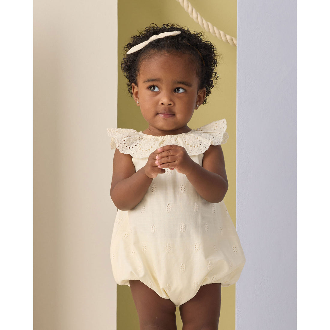 Rylee and Cru  Ivory Myla Romper
