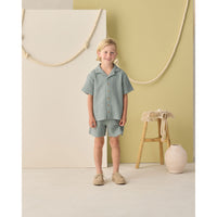 Rylee and Cru  Sea Green Lapel Collar Shirt