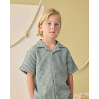 Rylee and Cru  Sea Green Lapel Collar Shirt