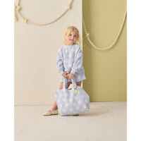 Rylee and Cru  Periwinkle Daisy Terry Beach Bag