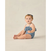 Rylee and Cru Navy Floral Ruffle One-Piece