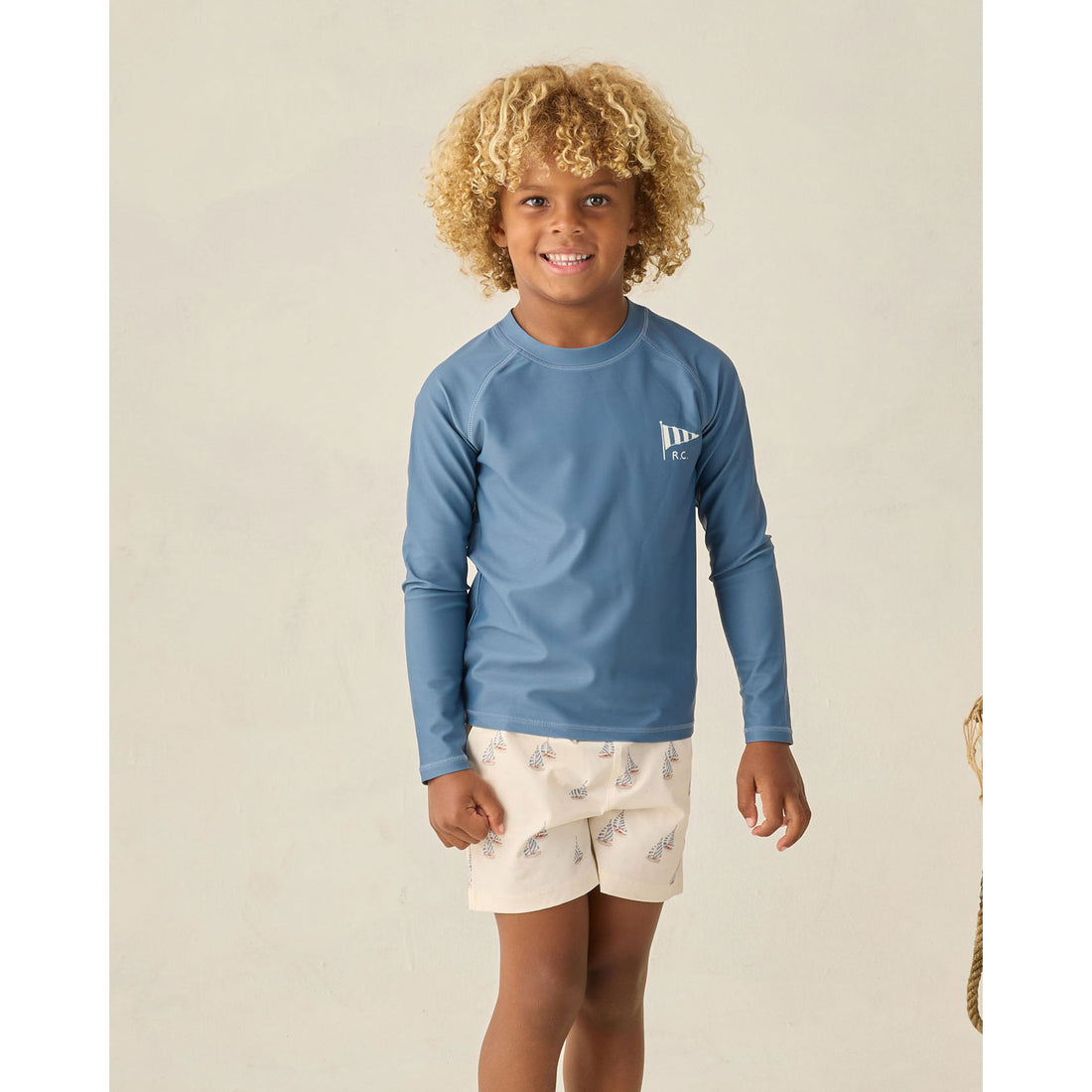 Rylee and Cru Navy Long Sleeve Rashguard