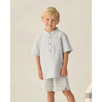 Rylee and Cru Heathered Light Blue Mason Shirt