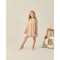 Rylee and Cru Cherry Check Collared Babydoll Dress