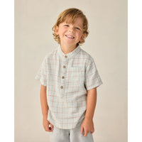 Rylee and Cru Light Blue Plaid Mason Shirt