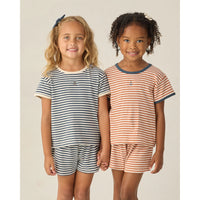 Rylee and Cru Navy Stripe Pointelle Shorts