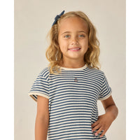 Rylee and Cru Navy Stripe Pointelle Tee