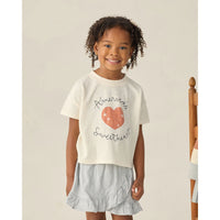 Rylee and Cru Heathered Light Blue Wrap Ruffle Skirt