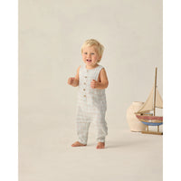 Rylee and Cru Light Blue Stripe Button Jumpsuit