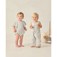 Rylee and Cru Light Blue Plaid Kalea Romper