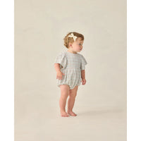 Rylee and Cru Light Blue Plaid Kalea Romper