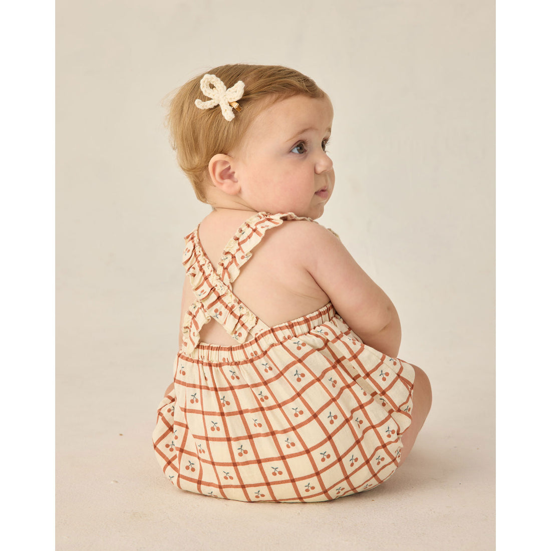 Rylee and Cru Cherry Check Chiara Romper