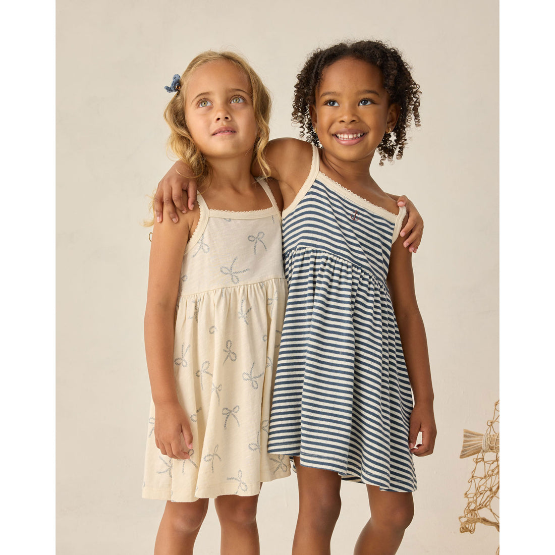 Rylee and Cru Navy Stripe Lea Dress