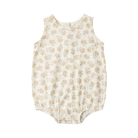 Rylee and Cru  Ivory Yellow Ditsy Bubble Onesie