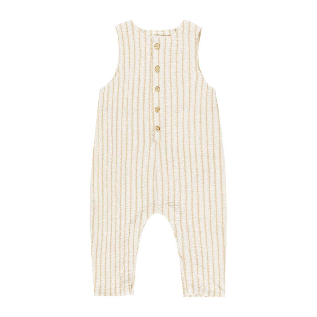 Rylee and Cru Marigold Stripe Button Jumpsuit