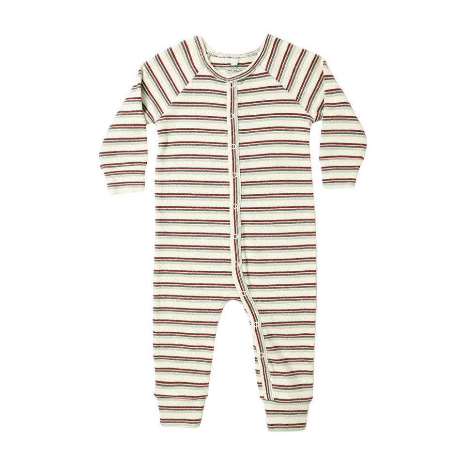 Rylee and Cru Natural Holiday Stripe John Pajamas