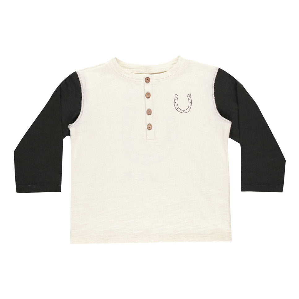 Rylee and Cru Good Luck Henley Long Sleeve Tee