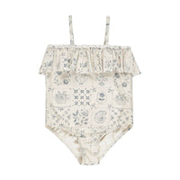 Rylee and Cru Tile Ruffle One-Piece