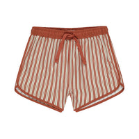 Rylee and Cru Poppy Pinstripe Swim Trunk