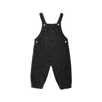 Rylee and Cru Washed Black Baby Overalls