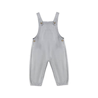 Rylee and Cru Dusty Blue Baby Overalls