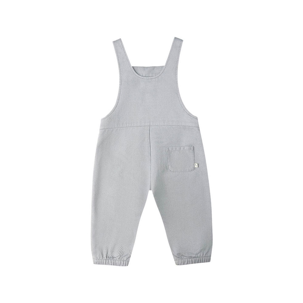 Rylee and Cru Dusty Blue Baby Overalls