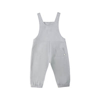 Rylee and Cru Dusty Blue Baby Overalls
