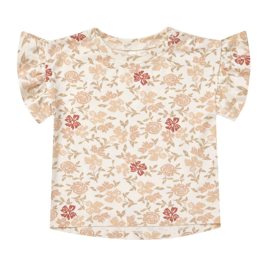 Rylee and Cru Pink Floral Flutter Tee