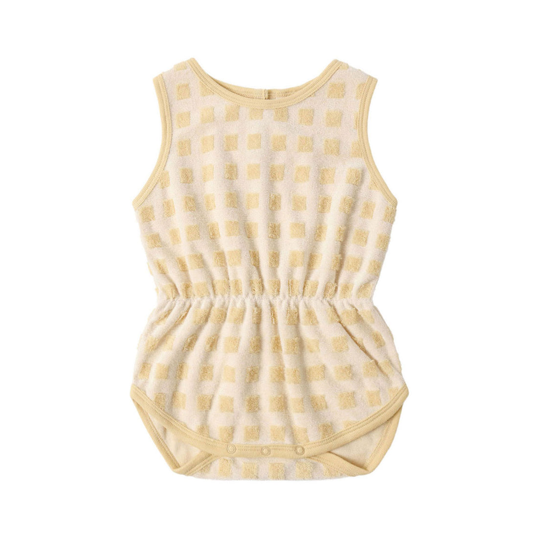 Rylee and Cru  Butterscotch Grid Cinch Playsuit