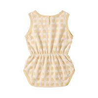 Rylee and Cru  Butterscotch Grid Cinch Playsuit