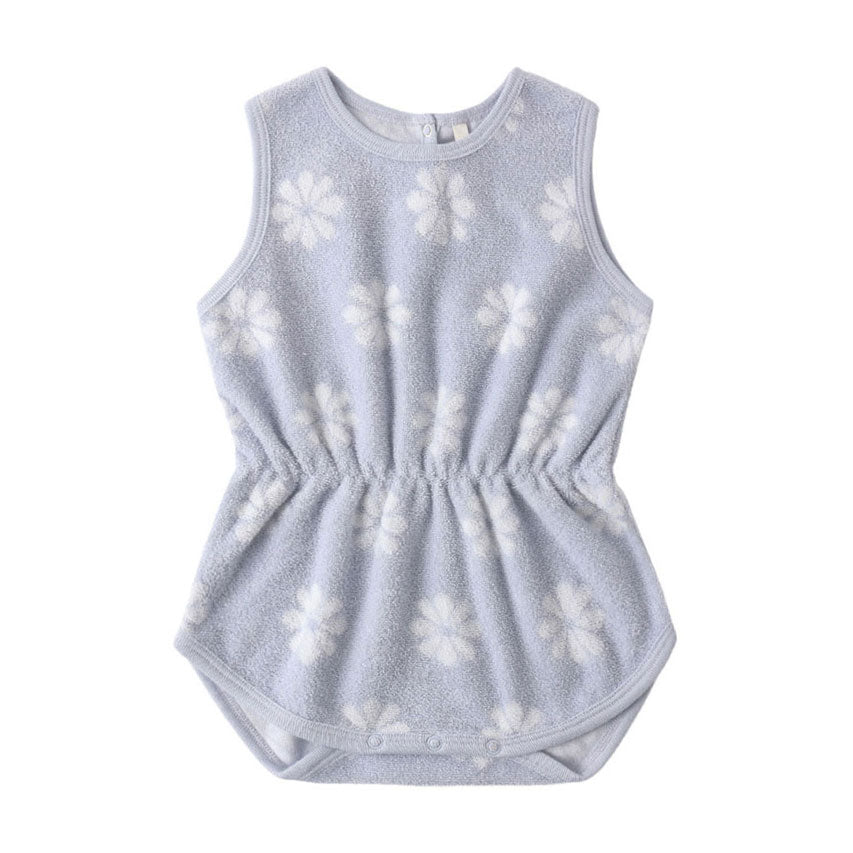 Rylee and Cru  Periwinkle Daisy Cinch Playsuit