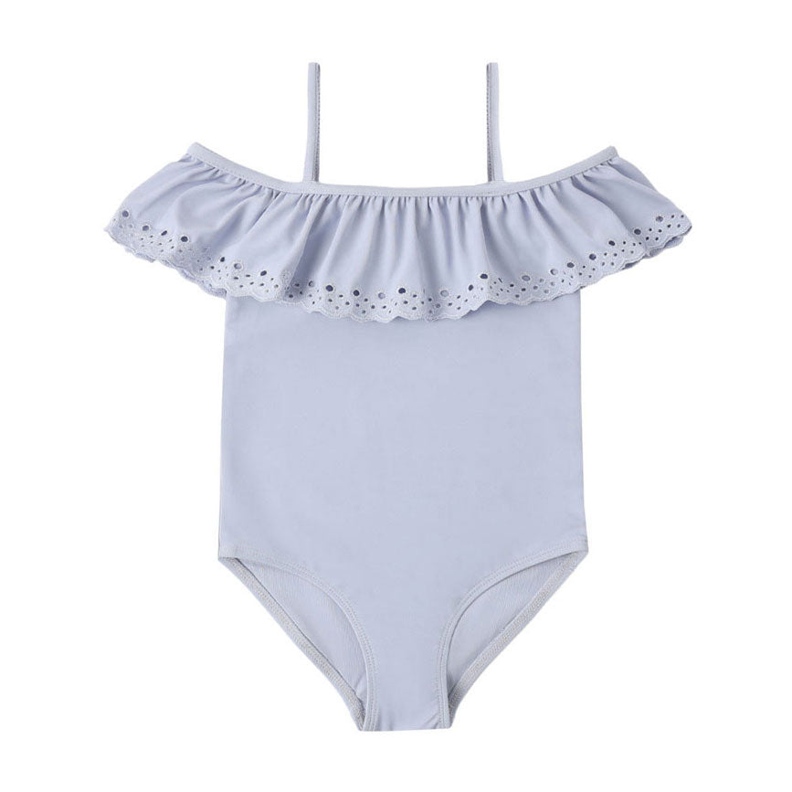 Rylee and Cru  Periwinkle Off-The-Shoulder One-Piece